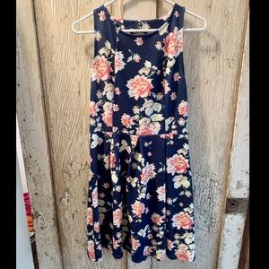 Flowered Cut out back Dress